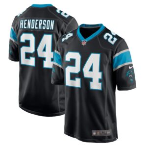 Men's Carolina Panthers C.J. Henderson Nike Black Game Player Jersey