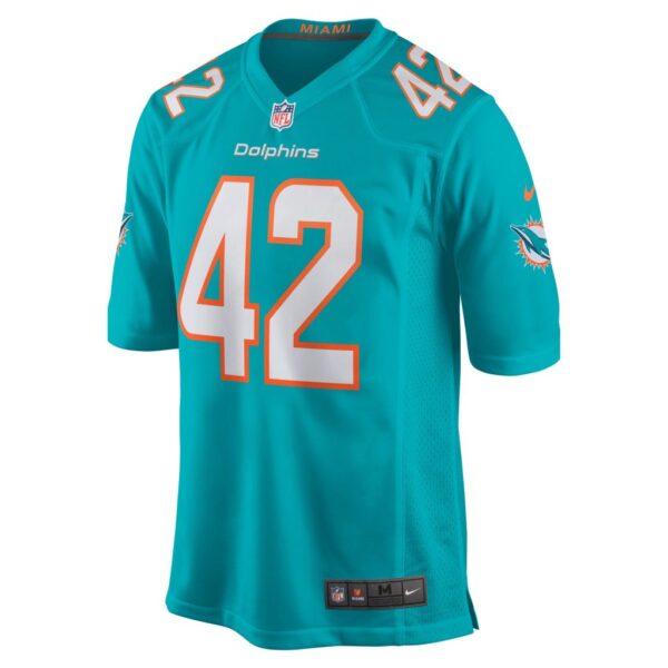 Men's Miami Dolphins Clayton Fejedelem Nike Aqua Game Jersey