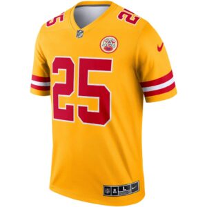 Men's Kansas City Chiefs Clyde Edwards-Helaire Nike Gold Inverted Legend Jersey