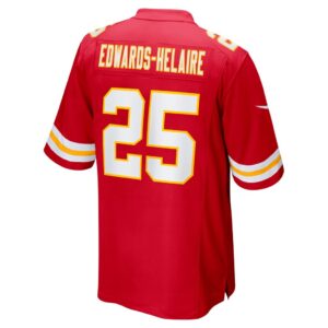 Men's Kansas City Chiefs Clyde Edwards-Helaire Nike Red Super Bowl LVII Patch Game Jersey