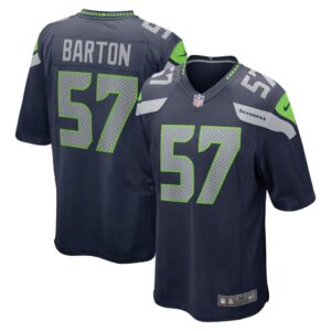 Men's Seattle Seahawks Cody Barton Nike College Navy Game Jersey