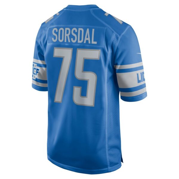 Men's Detroit Lions Colby Sorsdal Nike Blue Team Game Jersey