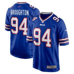 Men's Buffalo Bills Cortez Broughton Nike Royal Home Game Player Jersey