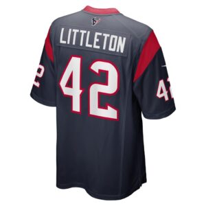 Men's Houston Texans Cory Littleton Nike Navy Game Player Jersey