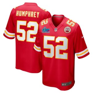 Men's Kansas City Chiefs Creed Humphrey Nike Red Super Bowl LVII Patch Game Jersey