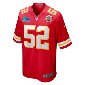 Men's Kansas City Chiefs Creed Humphrey Nike Red Super Bowl LVII Patch Game Jersey