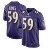 Men's Baltimore Ravens Daelin Hayes Nike Purple Game Jersey