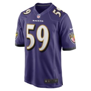 Men's Baltimore Ravens Daelin Hayes Nike Purple Game Jersey