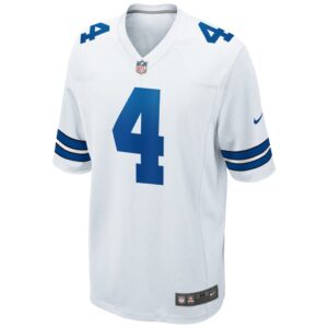 Men's Nike Dak Prescott White Dallas Cowboys Game Jersey