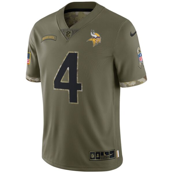 Men's Minnesota Vikings Nike Olive 2022 Salute To Service Limited Jersey