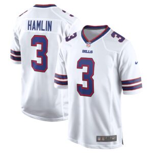 Men's Buffalo Bills Damar Hamlin Nike White Game Jersey