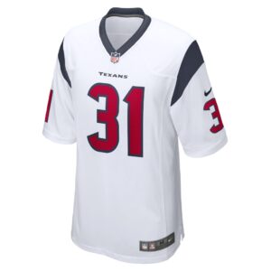 Men's Houston Texans Dameon Pierce Nike White Game Player Jersey