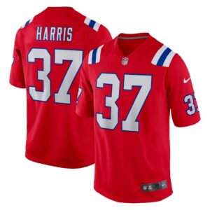 Men's New England Patriots Damien Harris Nike Red Alternate Game Jersey