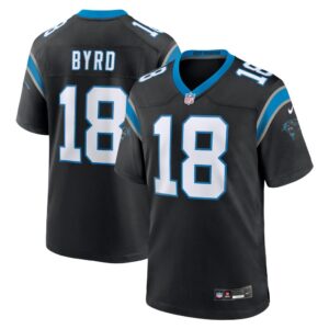 Men's Carolina Panthers Damiere Byrd Nike Black Team Game Jersey