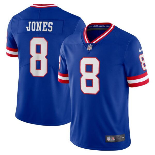 Men's New York Giants Daniel Jones Nike Royal Classic Vapor Limited Player Jersey