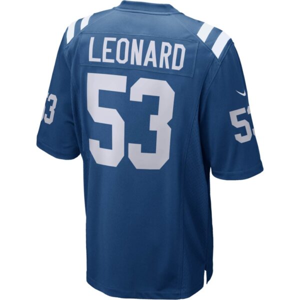 Men's Nike Darius Leonard Royal Indianapolis Colts Player Game Jersey