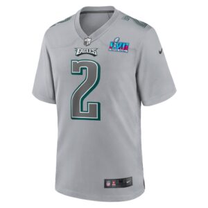 Men's Philadelphia Eagles Darius Slay Jr. Nike Gray Super Bowl LVII Patch Atmosphere Fashion Game Jersey