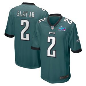 Men's Philadelphia Eagles Darius Slay Jr. Nike Midnight Green Super Bowl LVII Patch Game Jersey