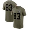 Men's Las Vegas Raiders Darren Waller Nike Olive 2022 Salute To Service Name & Number T-Shirt