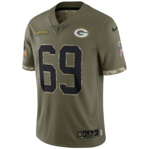 Men's Green Bay Packers Nike Olive 2022 Salute To Service Limited Jersey