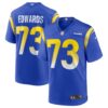 Men's Los Angeles Rams David Edwards Nike Royal Game Jersey