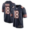 Men's Chicago Bears David Moore Nike Navy Game Player Jersey