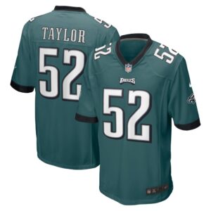 Men's Philadelphia Eagles Davion Taylor Nike Midnight Green Game Jersey