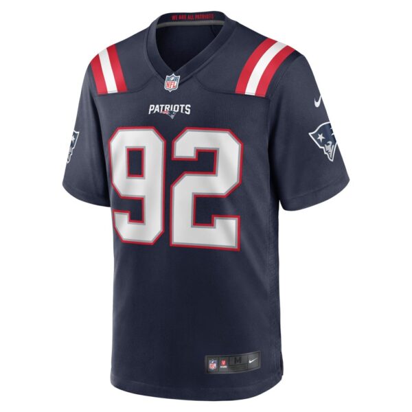 Men's New England Patriots Davon Godchaux Nike Navy Game Jersey