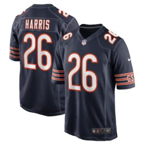 Men's Chicago Bears Davontae Harris Nike Navy Game Player Jersey