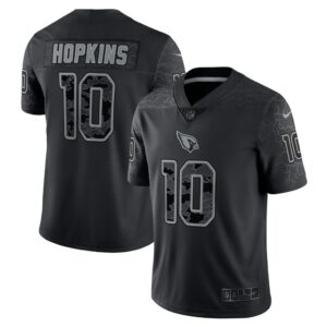 Men's Arizona Cardinals DeAndre Hopkins Nike Black RFLCTV Limited Jersey