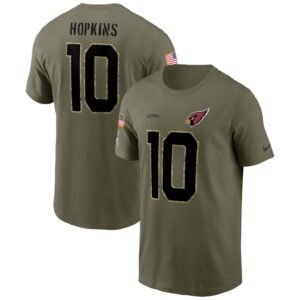 Men's Arizona Cardinals DeAndre Hopkins Nike Olive 2022 Salute To Service Name & Number T-Shirt