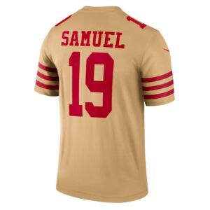 Men's San Francisco 49ers Deebo Samuel Nike Gold Inverted Legend Jersey