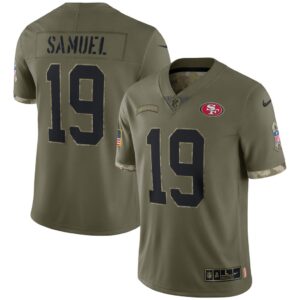 Men's San Francisco 49ers Nike Olive 2022 Salute To Service Limited Jersey