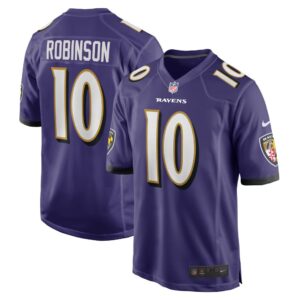 Men's Baltimore Ravens Demarcus Robinson Nike Purple Game Player Jersey