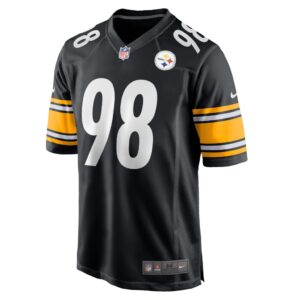 Men's Pittsburgh Steelers DeMarvin Leal Nike Black Game Player Jersey