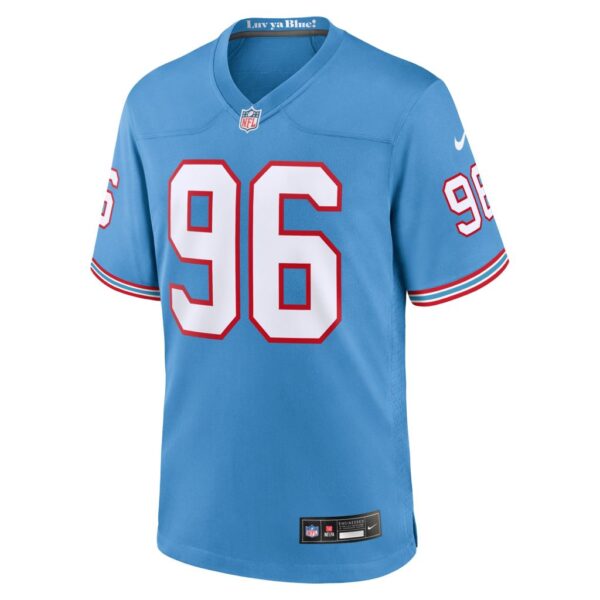 Denico Autry Tennessee Titans Nike Oilers Throwback Player Game Jersey - Light Blue