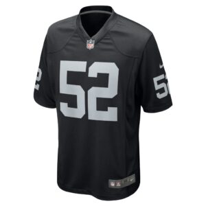 Men's Las Vegas Raiders Denzel Perryman Nike Black Game Jersey