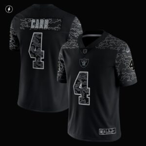 Men's Las Vegas Raiders Derek Carr Nike Black RFLCTV Limited Jersey