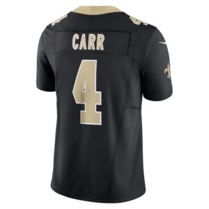 Men's New Orleans Saints Derek Carr Nike Black Vapor F.U.S.E. Limited Jersey