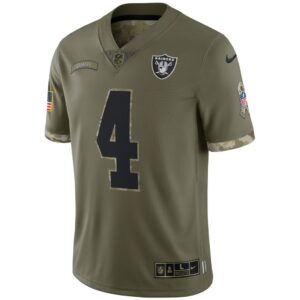 Men's Las Vegas Raiders Nike Olive 2022 Salute To Service Limited Jersey