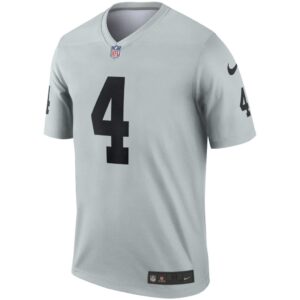 Men's Nike Derek Carr Silver Las Vegas Raiders Inverted Legend Jersey