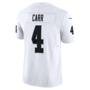 Men's Las Vegas Raiders Derek Carr Nike White Vapor F.U.S.E. Limited Jersey