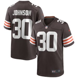 Men's Cleveland Browns D'Ernest Johnson Nike Brown Game Jersey