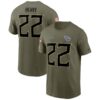 Men's Tennessee Titans Derrick Henry Nike Olive 2022 Salute To Service Name & Number T-Shirt