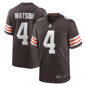 Men's Cleveland Browns Deshaun Watson Nike Brown Game Jersey