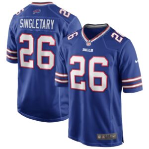 Men's Buffalo Bills Devin Singletary Nike Royal Game Player Jersey