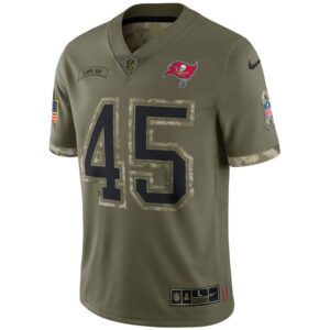 Men's Tampa Bay Buccaneers Nike Olive 2022 Salute To Service Limited Jersey