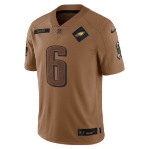 DeVonta Smith Philadelphia Eagles Nike 2023 Salute To Service Limited Jersey - Brown