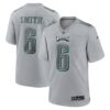 Men's Philadelphia Eagles DeVonta Smith Nike Gray Atmosphere Fashion Game Jersey