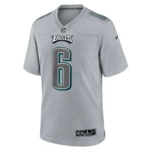 Men's Philadelphia Eagles DeVonta Smith Nike Gray Atmosphere Fashion Game Jersey